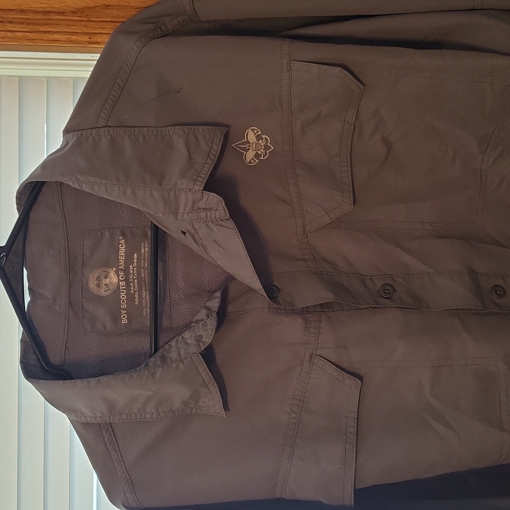 Boy Scouts of America Shirt Mens Medium Tech Performance Button Up Long Sleeve